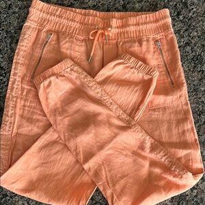 Athleta Peach Jogger Pants with Zipper Pockets